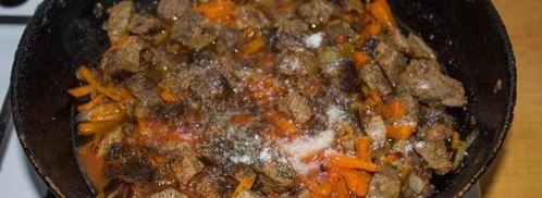 перловка в духовке в горшочке с мясом говядины. Шаг 12