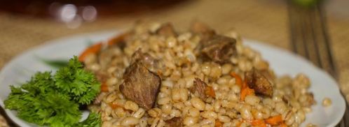 перловка в духовке в горшочке с мясом говядины. Шаг 19