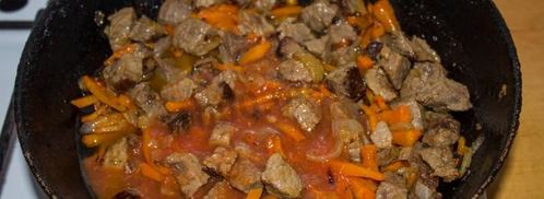 перловка в духовке в горшочке с мясом говядины. Шаг 11