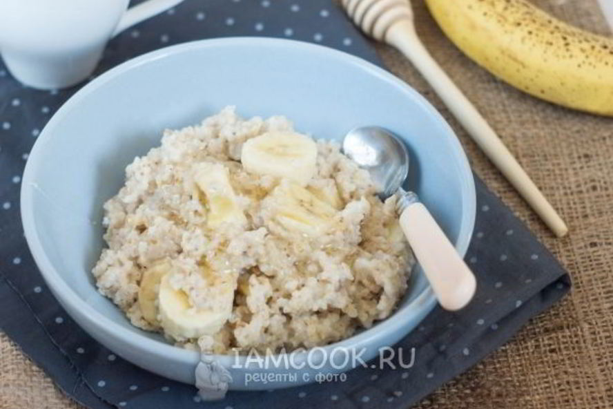 Рецепт пшеничной каши с бананом
