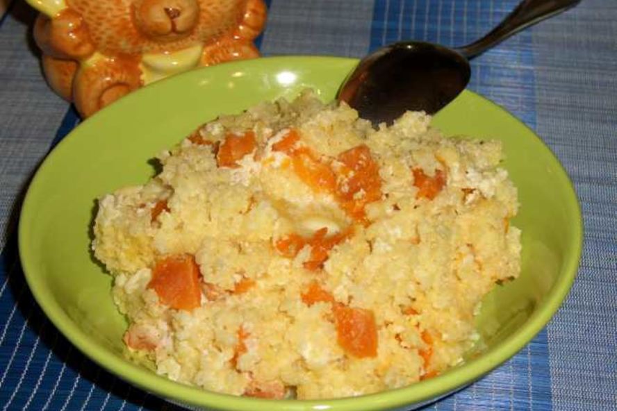 Рецепт молочной пшенной каши с курагой