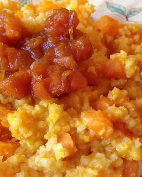 Простая пшенная каша с тыквой