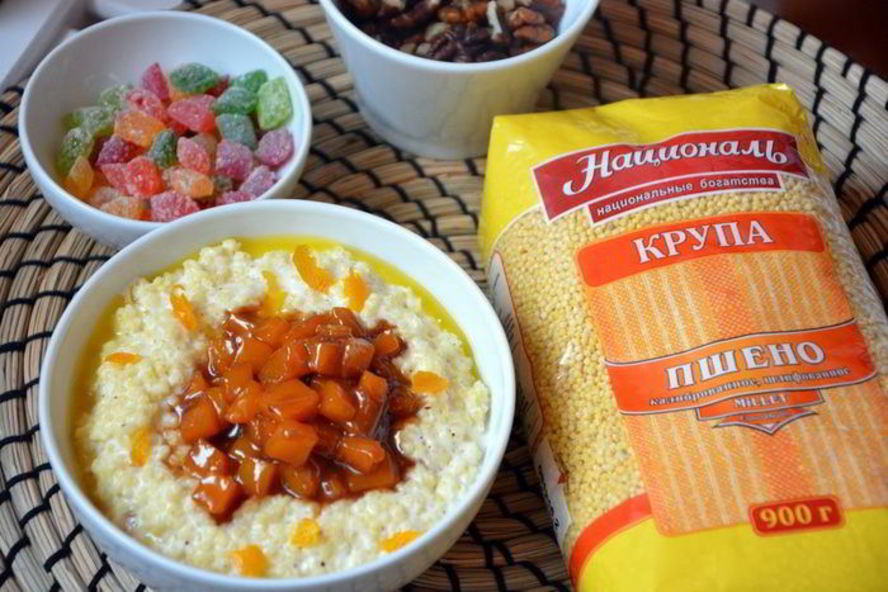 Рецепт пшенной каши с карамелизированной тыквой