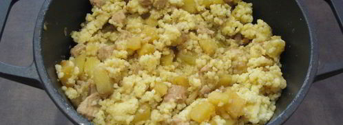 пшенная каша с картофелем и свининой. Шаг 10