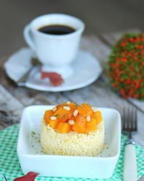 Пшенная каша с медовой тыквой и кедровыми орешками