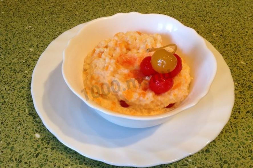 Рецепт пшенной каши с тыквой, корицей и вишней