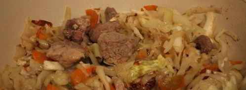 ароматная рисовая каша с мясом и капустой. Шаг 4