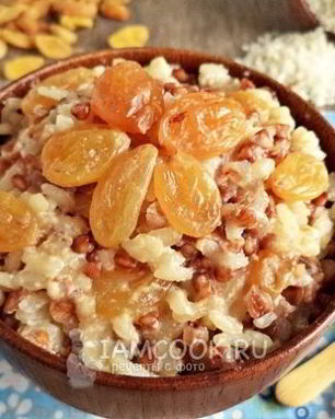 Гречнево-рисовая каша на молоке