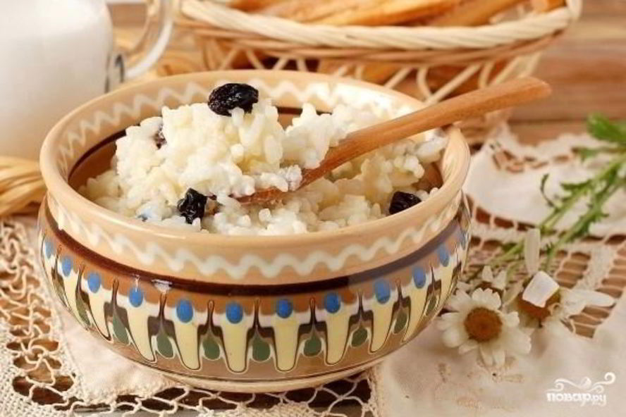 Рецепт рисовой каши с изюмом