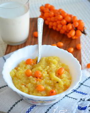 Рисовая каша с облепихой