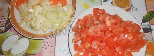 рисовая каша с овощами на гарнир. Шаг 4