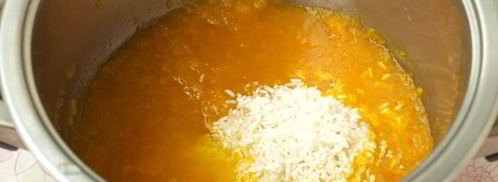 рисовая каша с тыквой на молоке. Шаг 7