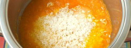 тыквенно-рисовая каша на молоке. Шаг 4