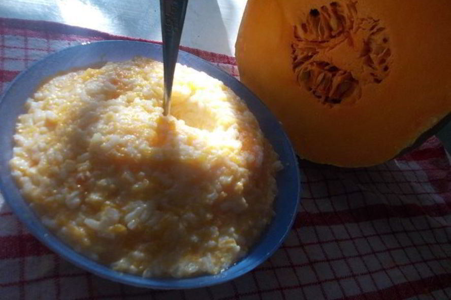 Рецепт солнечной каши из тыквы с рисом