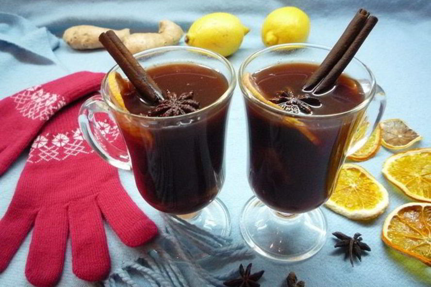 Рецепт безалкогольного глинтвейна с курагой и черносливом