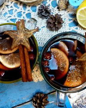 Вишневый безалкогольный глинтвейн