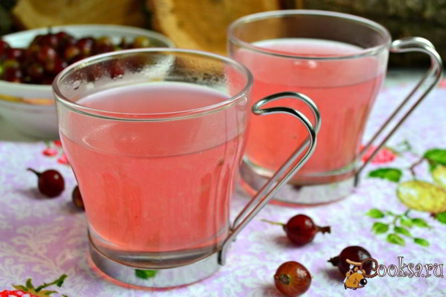 Рецепт киселя из розового крыжовника