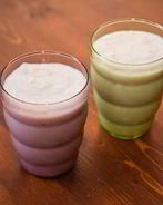 Молочный кисель с малиной