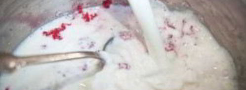 молочный кисель с малиной. Шаг 3