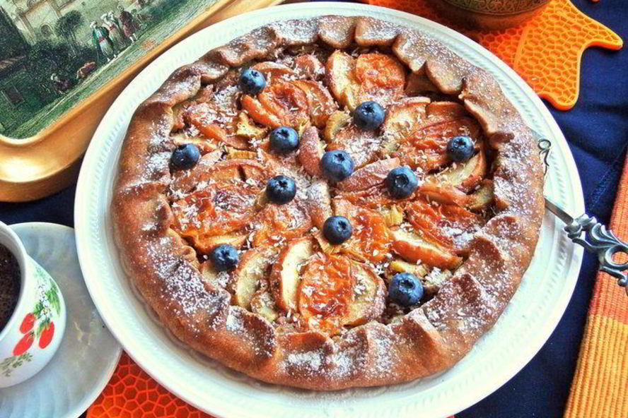 Рецепт галеты по-летнему на кофейном тесте