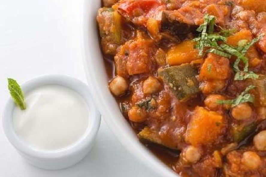 Рецепт таджина с нутом и баклажанами