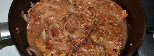 говяжья печень с вином и луком. Шаг 9