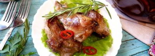 кролик с вином и пряными травами в духовке. Шаг 15