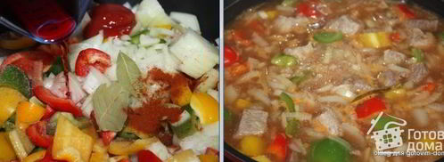 свинина, тушеная с вином и перцем. Шаг 4