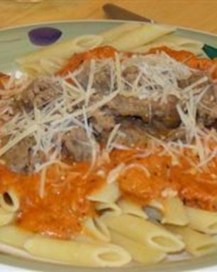 Паста пенне с водкой