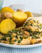 Куриная грудка, пошированная в квасе