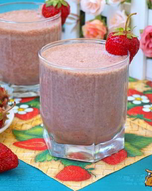 Клубнично-шоколадный молочный коктейль