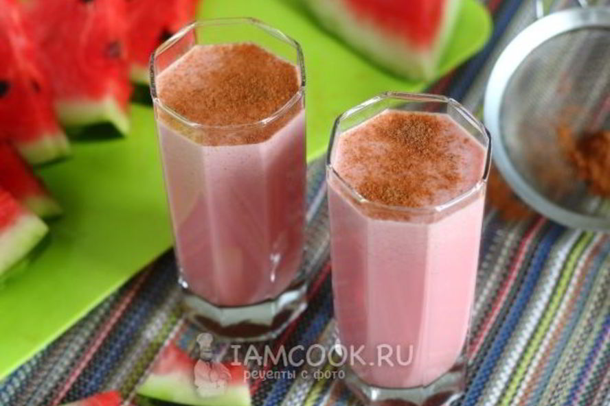 Рецепт коктейля из арбуза и молока