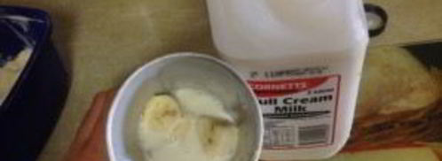 коктейль молочный с мороженым и бананом. Шаг 3