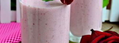 молочно-клубничный коктейль в шейкере. Шаг 7