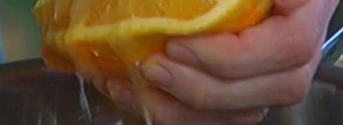 молочный коктейль с персиками и апельсинами. Шаг 3