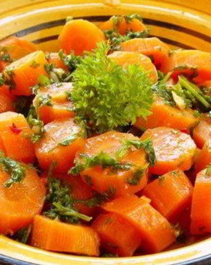 Морковь в кленовом сиропе со свежим укропом