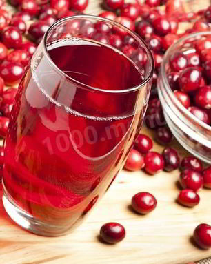 Клюквенный морс из замороженных ягод