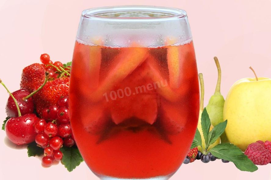 Рецепт коктейля сангрия с ликером куантро