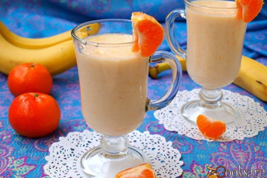 Рецепт бананова-мандаринового смузи