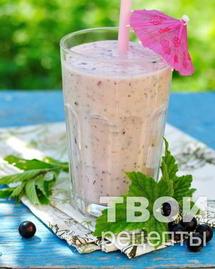 Смузи из черной смородины и мяты
