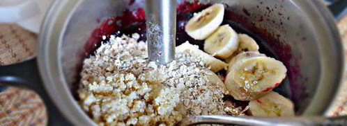 смузи из черной смородины, овсяных хлопьев и киноа. Шаг 5