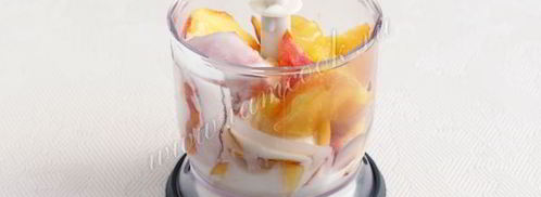 смузи из персика и малины. Шаг 4