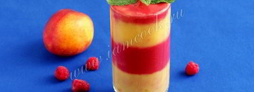 смузи из персика и малины. Шаг 11