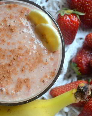 Смузи со свежей клубникой