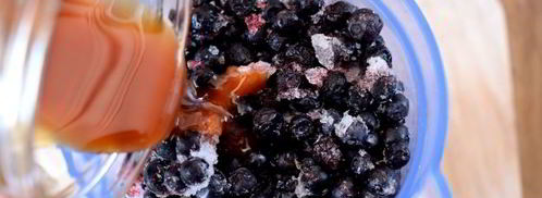 творожный смузи с черникой и простоквашей. Шаг 8