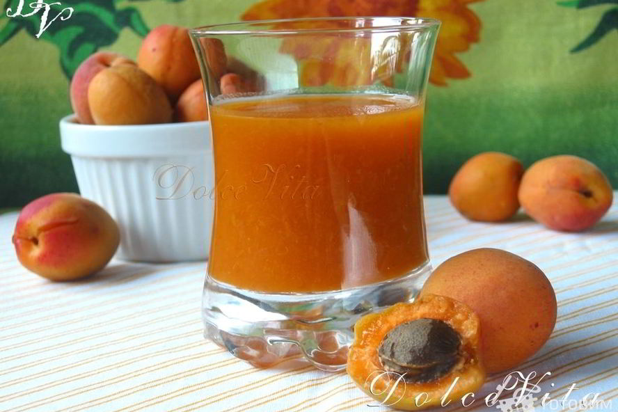 Рецепт абрикосового сока с мякотью