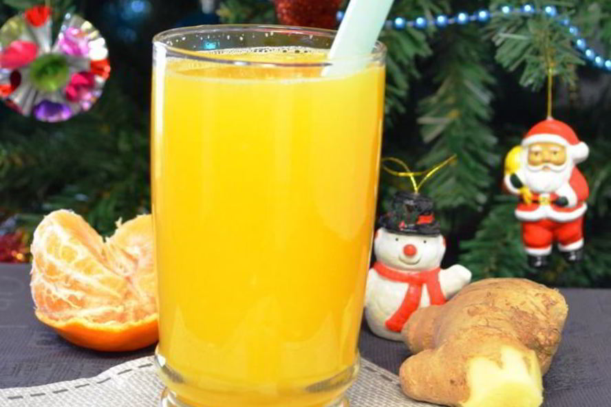 Рецепт мандаринова-имбирного сок