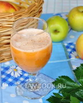 Сок из свежих овощей с яблоком