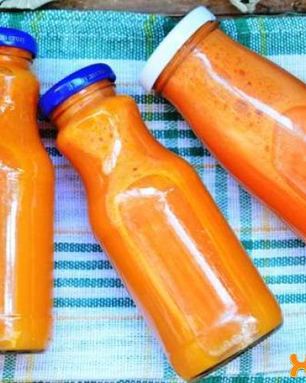 Сок из тыквы, яблок и моркови