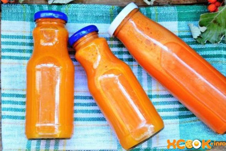 Рецепт сока из тыквы, яблок и моркови